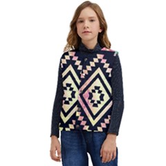 Cute Neon Aztec Galaxy Kid s Button Up Puffer Vest	