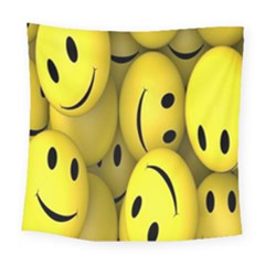 Emoji, Colour, Faces, Smile, Wallpaper Square Tapestry (large)