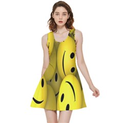 Emoji, Colour, Faces, Smile, Wallpaper Inside Out Reversible Sleeveless Dress