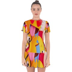 Emojis, Emoji, Hd Phone Wallpaper Drop Hem Mini Chiffon Dress
