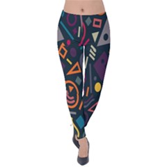 Inspired By The Colours And Shapes Velvet Leggings