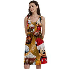 Cartoons, Disney, Merry Christmas, Minnie Classic Skater Dress