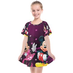 Cartoons, Disney, Mickey Mouse, Minnie Kids  Smock Dress