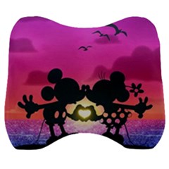 Mickey And Minnie, Mouse, Disney, Cartoon, Love Velour Head Support Cushion