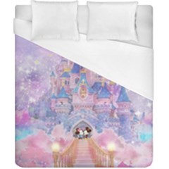 Disney Castle, Mickey And Minnie Duvet Cover (california King Size)