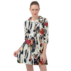 Mickey Mouse, Cartoon, Cartoon Character Mini Skater Shirt Dress