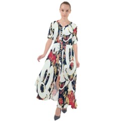 Mickey Mouse, Cartoon, Cartoon Character Waist Tie Boho Maxi Dress