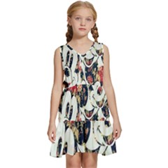 Mickey Mouse, Cartoon, Cartoon Character Kids  Sleeveless Tiered Mini Dress