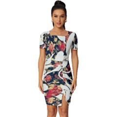 Mickey Mouse, Cartoon, Cartoon Character Fitted Knot Split End Bodycon Dress
