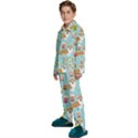 Welsh Corgis Dog Boba Tea Bubble Tea Cute Kawaii Kids  Long Sleeve Velvet Pajamas Set View2