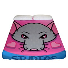 Rad Rat Studios Logo Fitted Sheet (queen Size)