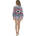 Eyes pattern Women s Long Sleeve Button Up Shirt View4
