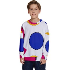 Circles Seamless Pattern Tileable Kids  Crewneck Sweatshirt by Alisyart