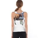 Brown Cow T- Shirt Brown Cow Painting Within A Cow Silhouette Outline T- Shirt Yoga Reflexion Pose T- Shirtyoga Reflexion Pose T- Shirt Women s Basic Tank Top View2