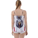 Usa Soccer T- Shirt U S A Patriotic American Flag Soccer Ball Football T- Shirt (1) Babydoll Tankini Top View2