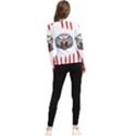 Usa Soccer T- Shirt U S A Patriotic American Flag Soccer Ball Football T- Shirt (1) Women s Long Sleeve Rash Guard View2