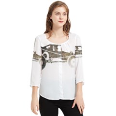 Vintage Rc Cars T- Shirt Vintage Modelcar Classic Rc Buggy Racing Cars Addict T- Shirt (1) Chiffon Quarter Sleeve Blouse