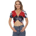 Black Hole T- Shirt Planet Eater Colour T- Shirt Twist Front Crop Top View1