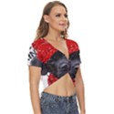 Black Hole T- Shirt Planet Eater Colour T- Shirt Twist Front Crop Top View3
