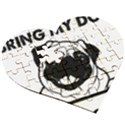 Black Pug Dog If I Cant Bring My Dog I T- Shirt Black Pug Dog If I Can t Bring My Dog I m Not Going Wooden Puzzle Heart View3