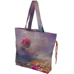 Floral Blossoms  Drawstring Tote Bag by Internationalstore