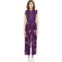 Petal Dot Seamless Pattern Women s Frill Top Chiffon Jumpsuit View1