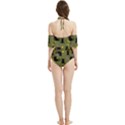 Cat Cartoon Cats Animal Pattern Halter Flowy Bikini Set  View2