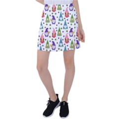 Gnomes Seamless Fantasy Pattern Tennis Skirt