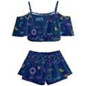 Scribble Pattern Texture Kids  Off Shoulder Skirt Bikini View1