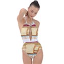 Bread Baking T- Shirt Funny Bread Baking Baker My Yeast Expecting A Bread T- Shirt Plunge Cut Halter Swimsuit View1