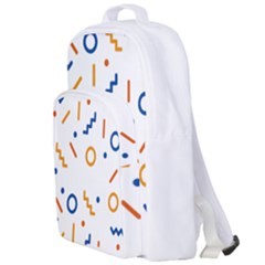 Abstract Dots And Line Pattern T- Shirt Abstract Dots And Line Pattern 4 Double Compartment Backpack