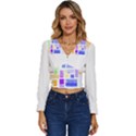 Abstract T- Shirt Blockage T- Shirt Long Sleeve V-Neck Top View1