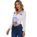 Abstract T- Shirt Blockage T- Shirt Long Sleeve V-Neck Top View2