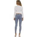 Abstract T- Shirt Blockage T- Shirt Long Sleeve V-Neck Top View4