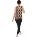 Lantern Chess Halloween Mock Neck Chiffon Sleeveless Top View2
