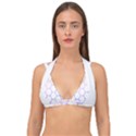 Abstract T- Shirt Honeycomb Pattern T- Shirt Double Strap Halter Bikini Top View1