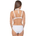 Abstract T- Shirt Honeycomb Pattern T- Shirt Double Strap Halter Bikini Top View2