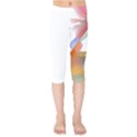 Abstract T- Shirt Pink Colorful Abstract Minimalism T- Shirt Kids  Capri Leggings  View1