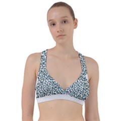 Art T- Shirt Bunnies And Carrots Pattern In Easter Blues T- Shirt Sweetheart Sports Bra