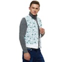 Art T- Shirt Pastel Blue Bunnies And Sky Blue Carrots On Cotton Candy Pink Easter Pattern T- Shirt Men s Button Up Puffer Vest	 View2