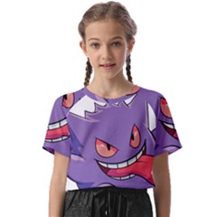 Purple Funny Monster Kids  Basic T-shirt