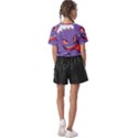 Purple Funny Monster Kids  Basic T-Shirt View2
