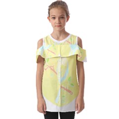 Birds Illustration T- Shirtbird T- Shirt (3) Fold Over Open Sleeve Top