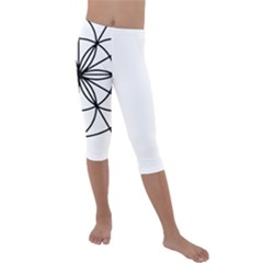 Black And White Pattern T- Shirt Black And White Pattern T- Shirt Kids  Lightweight Velour Capri Leggings 