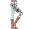 Black And White Pattern T- Shirt Black And White Pattern T- Shirt Kids  Lightweight Velour Capri Leggings  View3