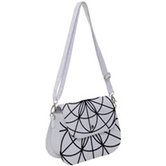 Black And White Pattern T- Shirt Black And White Pattern T- Shirt Saddle Handbag