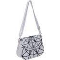 Black And White Pattern T- Shirt Black And White Pattern T- Shirt Saddle Handbag View1