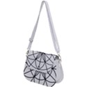Black And White Pattern T- Shirt Black And White Pattern T- Shirt Saddle Handbag View2
