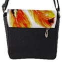 Boho Fire Feather Pattern T- Shirt Boho Fire Feather Pattern T- Shirt Flap Closure Messenger Bag (S) View1