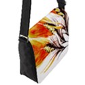 Boho Fire Feather Pattern T- Shirt Boho Fire Feather Pattern T- Shirt Flap Closure Messenger Bag (S) View2